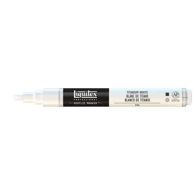 Liquitex Professional Fine Paint Marker, 8mm, Titanium White - Image 2